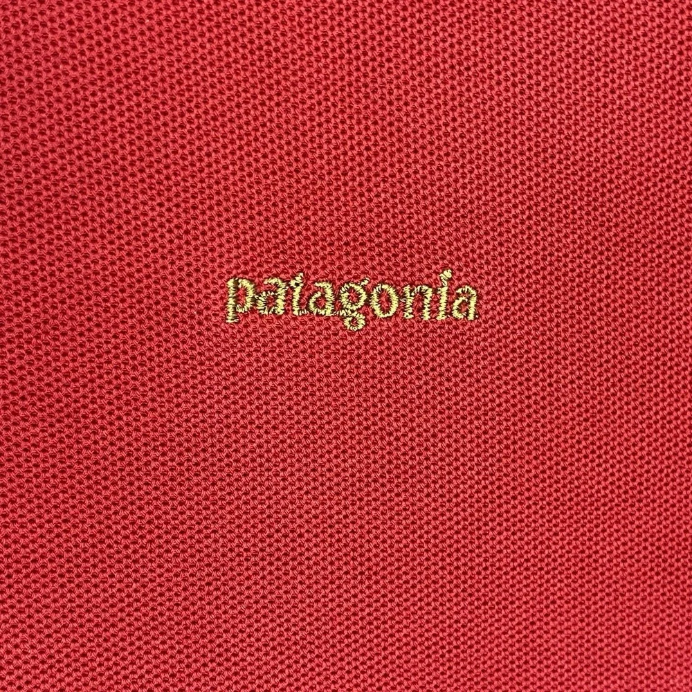 Patagonia Polo Men's Medium Red Organic Cotton Short Sleeves Golf Outdoor Hiking - Picture 2 of 7